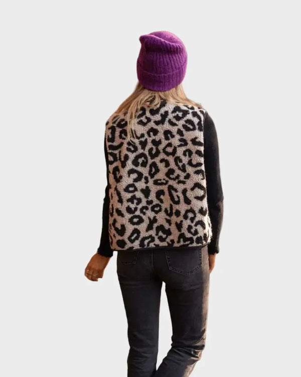 Maja | Colete com padrão de leopardo