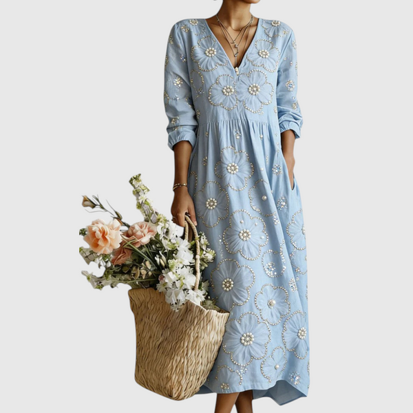 Lina | Vestido Midi Floral Elegante