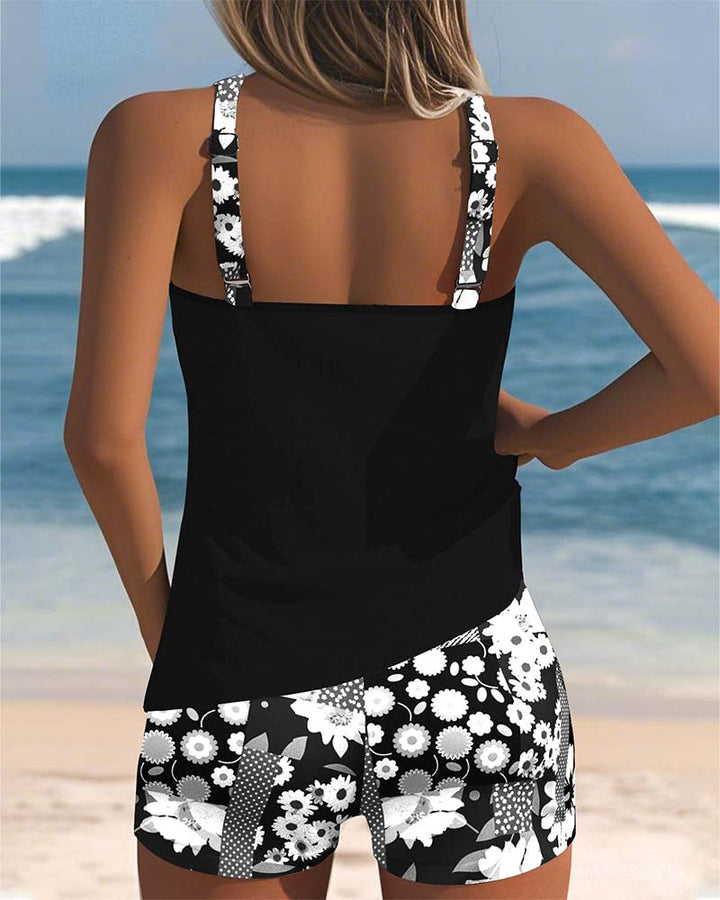 Laura - Conjunto de biquíni de duas peças com estampa floral