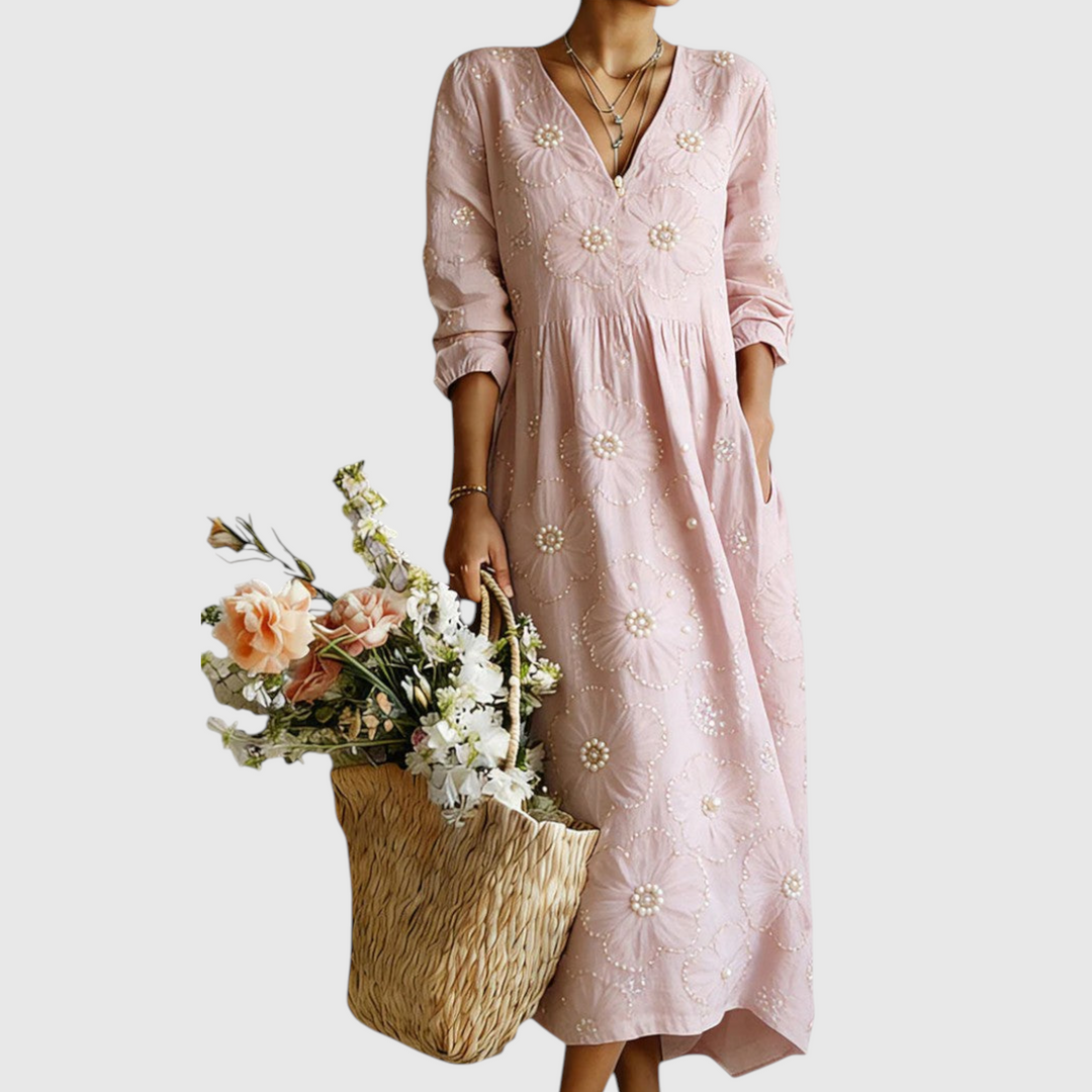 Lina | Vestido Midi Floral Elegante