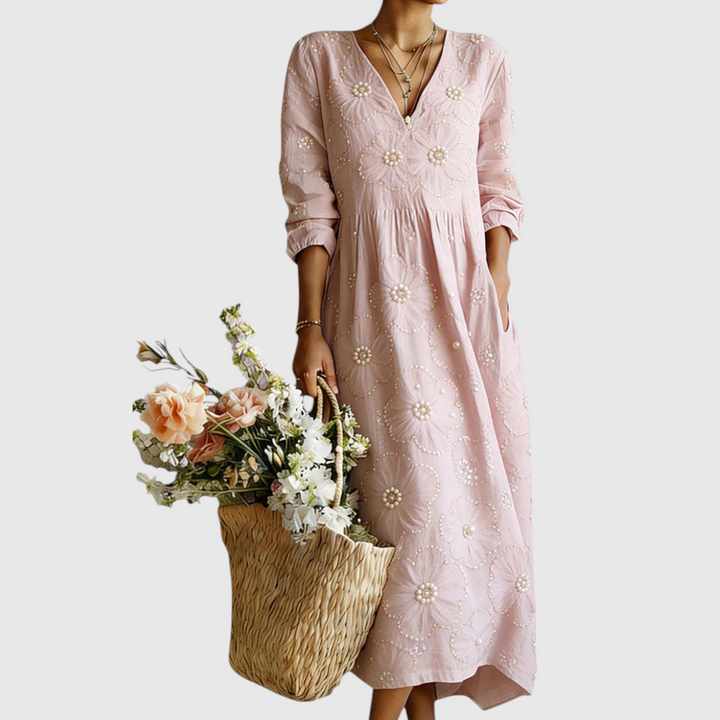 Lina | Vestido Midi Floral Elegante
