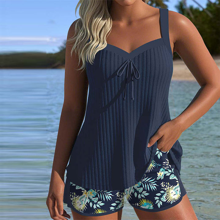 Paula - Conjunto de praia às riscas