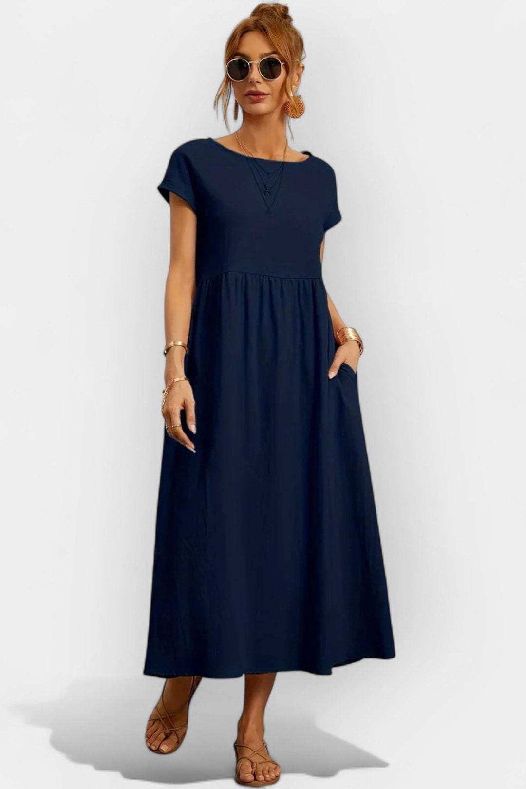 Eduarda | Vestido de Algodão Leve Vermelho