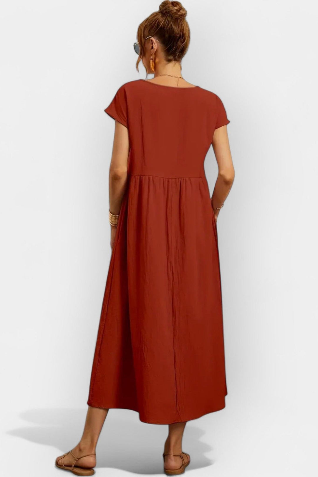 Eduarda | Vestido de Algodão Leve Vermelho