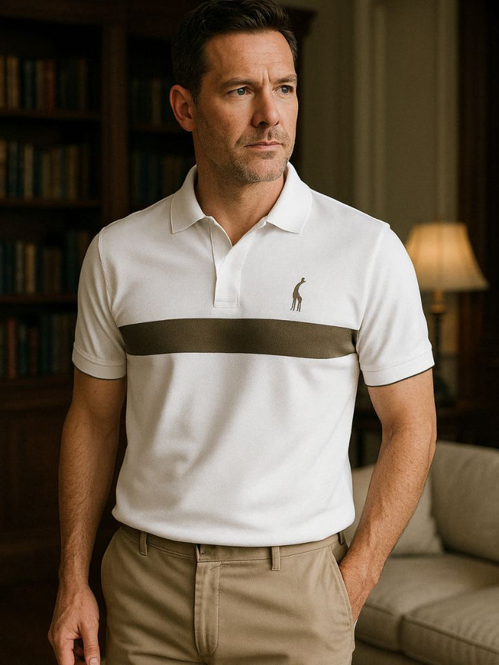 Niels™ | Polo Stribet Savanna