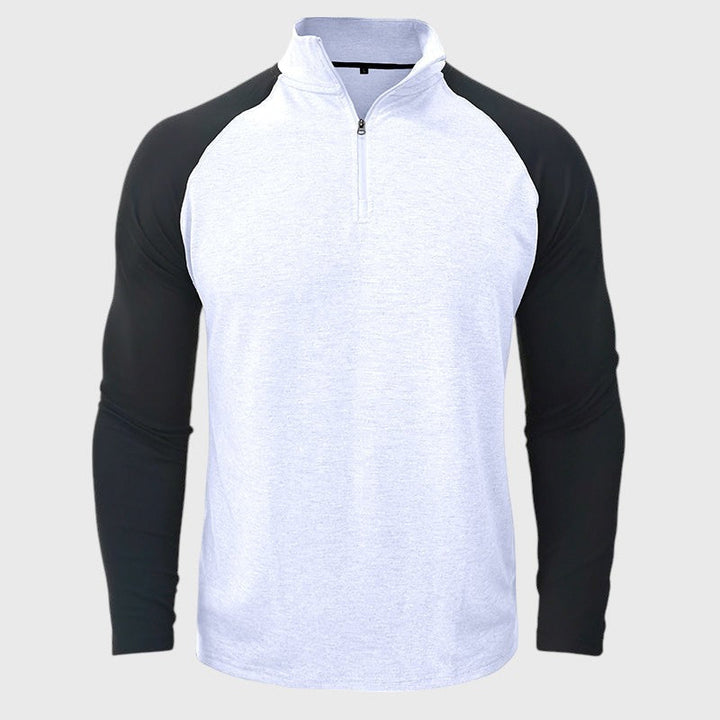Camisa de algodão com gola subida